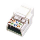  - Модуль Keystone Jack RJ-45(8P8C), UTP, CAT 5e, тип 180 градусов, белый REXANT  (03-1011)